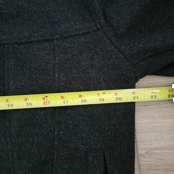 Zara Black Wool Blend Pocket Jacket With Elastic Waist Band Mens Small - Picture 9 of 16